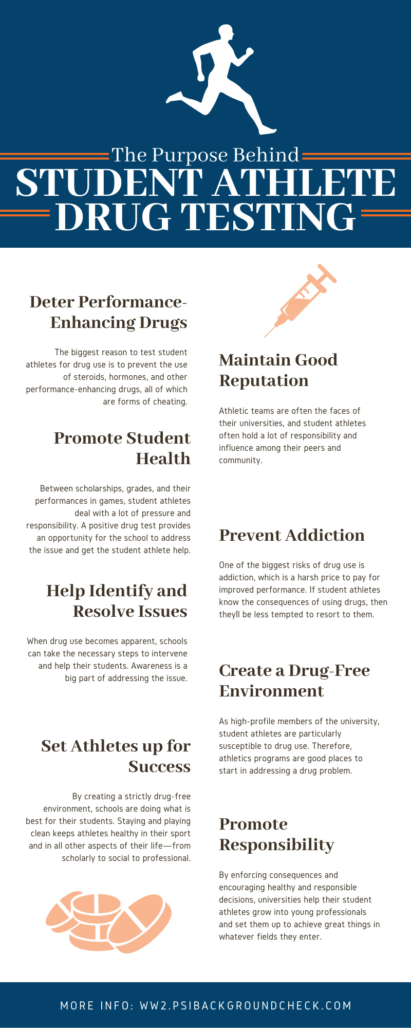 The Purpose Behind Student Athlete Drug Testing infographic